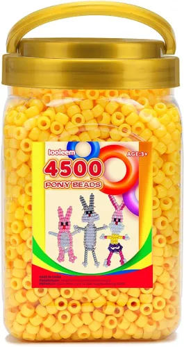 Vista 24 de IOOLEEM Cuentas de pony (2000 piezas, cuentas de pony negras), cuentas para hacer joyas, cuentas para manualidades, suministros para ensartar