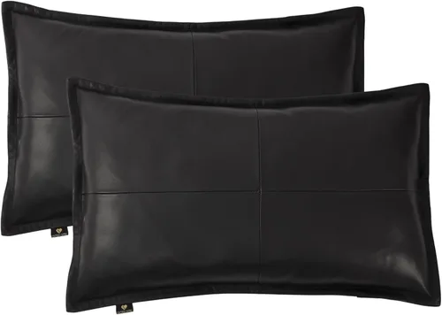 Vista 78 de LL LEATHER LOVERS Funda de almohada 100% piel de cordero, funda de cojín para sofá, fundas decorativas para sala de estar y dormitorio, caja negra