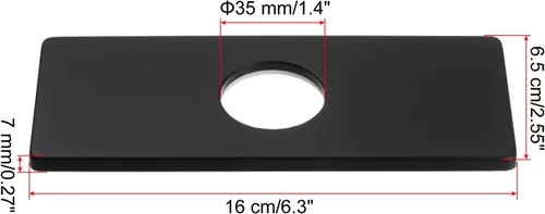 Vista 2 de uxcell Cubierta de placa de cubierta de orificio de 6 pulgadas, placa de cubierta de fregadero de acero inoxidable para grifo de fregadero de baño