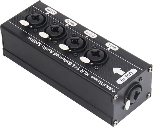 Vista 8 de Hotswap Design - Caja divisora XLR de 3 pines de 1 y 8 salidas, balanza de soporte/TRS/TS 1/4 de pulgada de entrada y salida de un bucle, caja