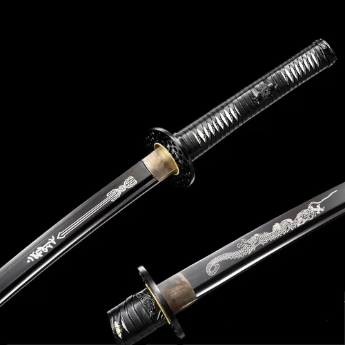 Vista 2 de Espada samurái Espadas katanas tradicionales forjadas a mano auténticos samuráis japoneses Colección Katanas de acero de alto carbono Sharp Full
