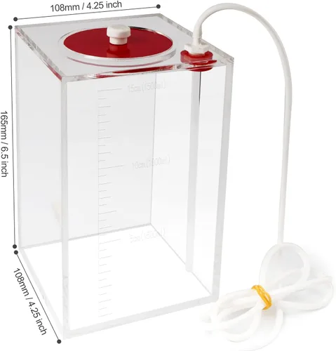 Vista 15 de Aquarium Choice Recipiente de almacenamiento de líquido con bomba dosificadora de acrílico para terrarios