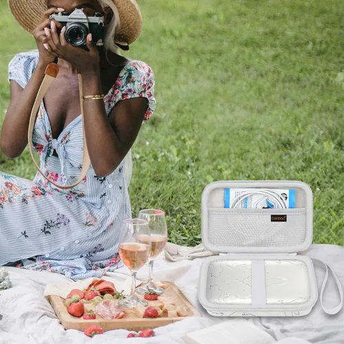 Vista 7 de Canboc Funda rígida para impresora fotográfica instantánea HP Sprocket Select portátil de 2.3 x 3.4 (Eclipse), bolsa de malla compatible con papel