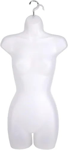 SSWBasics Torso de maniquí femenino - Se adapta a las tallas de mujer 5-10 - Moldeado, irrompible y