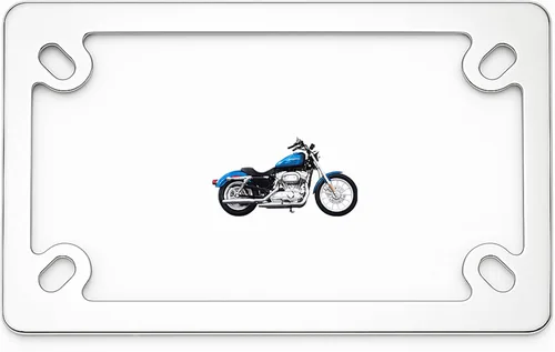 FOTN FTON Marco de matrícula de motocicleta de acero inoxidable compatible con Harley, Yamaha - Marco de etiqueta de motocicleta a prueba del tiempo