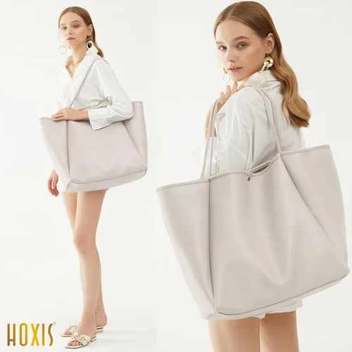 Vista 48 de HOXIS Bolso de mano de cuero PU de gran tamaño para mujer, bolso de fin de semana, bolso de viaje