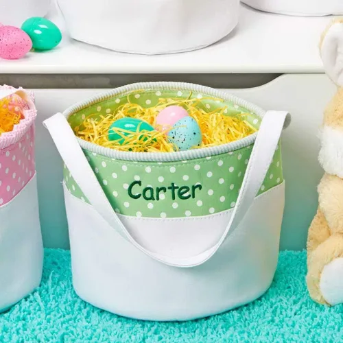 Vista 11 de Cesta de Pascua personalizada suave y ligera (rosa bebé)