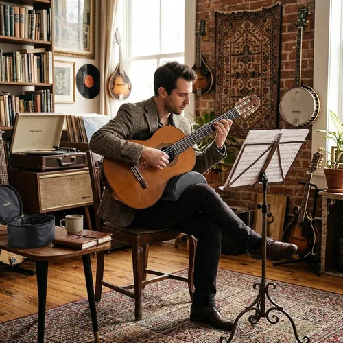 Vista 3 de Cojín de esponja de equilibrio para guitarra clásica, resonador de apoyo, color negro