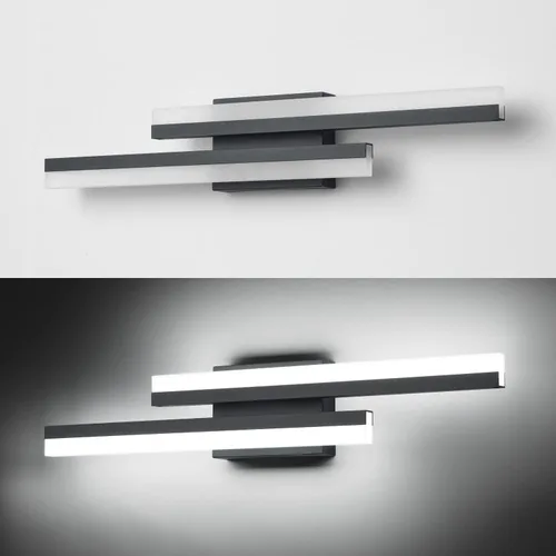 Vista 5 de PRESDE Barra de luz LED de tocador de baño de 32 pulgadas, moderna lámpara de pared de níquel cepillado sobre espejo 3CCT