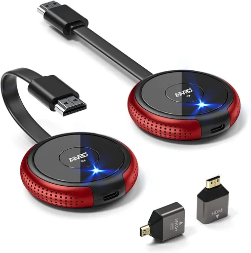 Vista 11 de Transmisor y receptor inalámbrico HDMI 4K, AIMIBO Wireless HDMI Extensor de transmisión en vivo de video/audio sin retraso para laptop, PC, caja