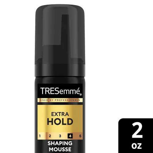 Vista 9 de TRESemmé Mousse moldeador, 2 unidades de sujeción extra + botella de tamaño de viaje, mousse hidratante para el cabello para esculpir, control