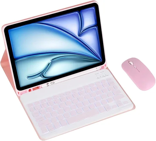 Vista 43 de Funda de teclado para Samsung Galaxy Tab A8 (2021) de 10.5 pulgadas SM-X220/X225 Tablet teclado desmontable, funda de cuero totalmente envuelta