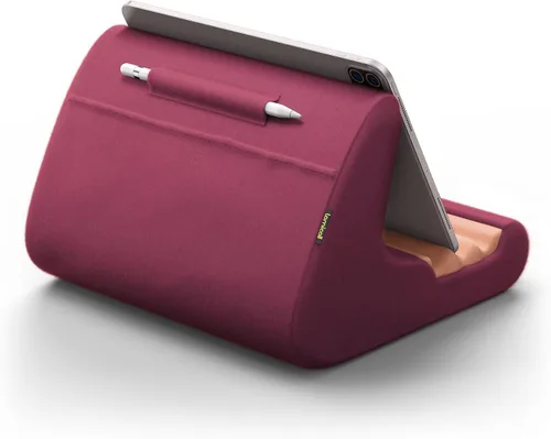Vista 9 de Lamicall - Soporte de tableta con almohada, almohadilla suave para tablet para cama, soporte para teléfono de regazo con soporte para lápiz óptico