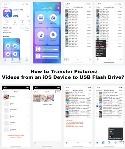 Vista 8 de Unidad Flash de 256GB Certificada MFi para iPhone Photo Stick, Memoria USB de Alta Velocidad Unidad Flash para iPhone, Almacenamiento de Memoria