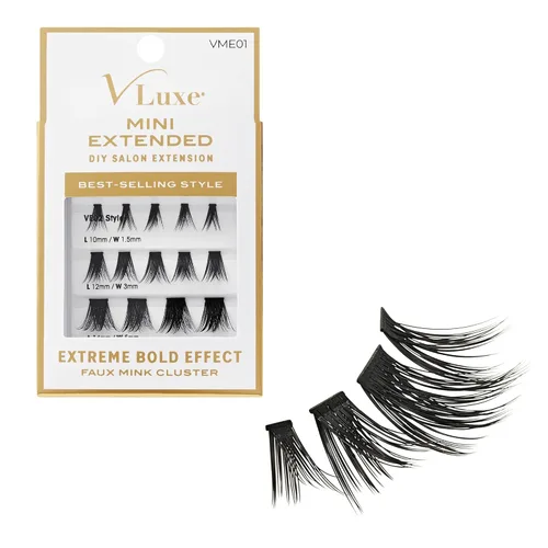 Vista 16 de VLuxe by iEnvy Extended Collection: Extensión de pestañas 3D extendida – Pluatherlight sintético reutilizable pestañas artificiales multipaquete