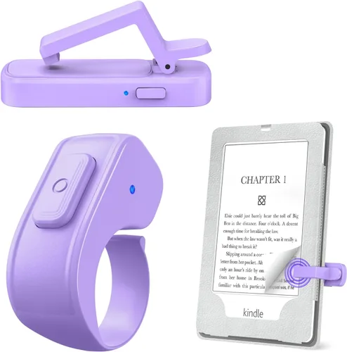 Vista 10 de Anillo girador de páginas para Kindle, control remoto para iPhone, iPad, tabletas Android, lectores electrónicos, girador de páginas para Kindle