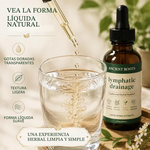 Vista 5 de Ancient Roots Gotas de drenaje linfático – Extracto líquido de hierbas para aliviar la hinchazón, apoyo desinflado y bienestar linfático – Fórmula