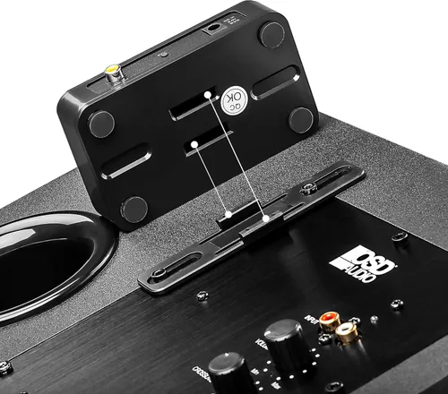 Vista 5 de OSD Audio Kit transmisor/receptor de subwoofer inalámbrico 5.8G Fuente dual, antenas y soportes de diversidad Nero WSA