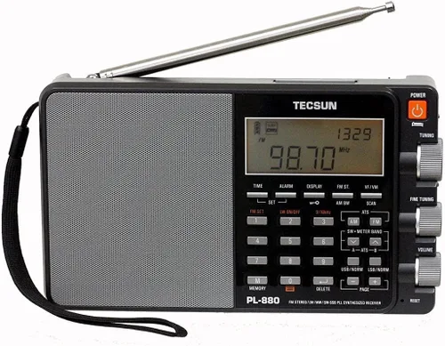 Tecsun PL880 radio portátil digital, receptor de doble conversión con sintetizado por PLL, frecuencia AM/FM, de onda corta y onda larga, con