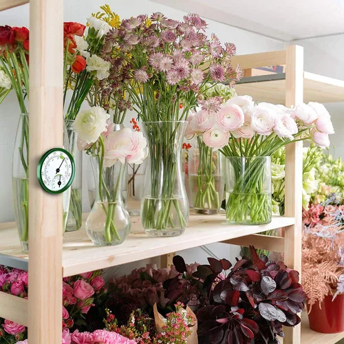 Vista 6 de Termómetro de acero inoxidable 2 en 1, higrómetro, medición automática, termómetro de humedad, mini termómetro de habitación para sala de estar