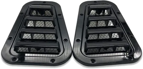 Vista 3 de Alas de ventilación del capó de automóvil ABS, ventilación frontal del capó lateral, cubierta de acero, cubierta de nieve de entrada de flujo