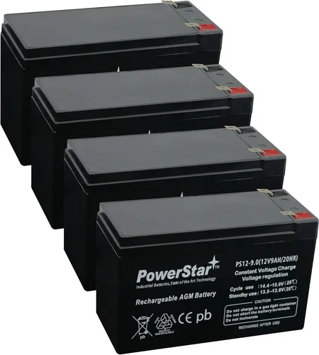 PowerStar La batería SLA de 12V 9AH reemplaza a CP1290 6-DW-9 HR9-12 PS-1290F2-4PK