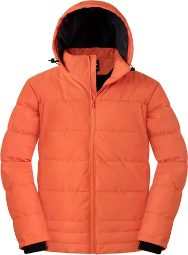 Vista 8 de Wantdo - Chaqueta acolchada impermeable para hombre, con capucha, de invierno