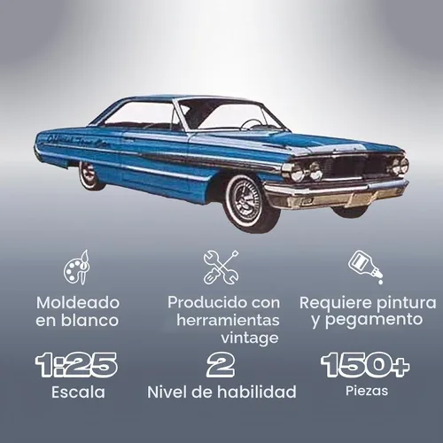 Vista 2 de AMT Cal Drag Combo 1964 Galaxie, AWB Falcon & Trailer Kit de modelo a escala 1:25