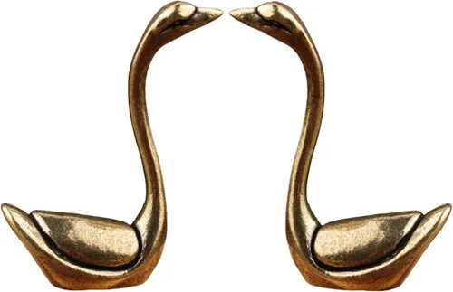 Vista 10 de Figuras de ciervo de latón navideño, mini estatua de latón macizo, 2 estatuas de ciervos en miniatura para decoración navideña