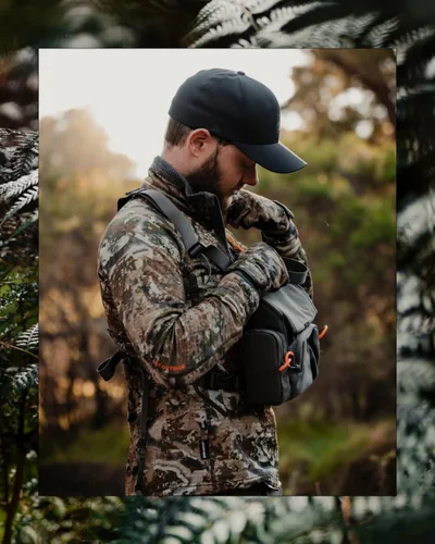 Vista 7 de SPIKA Binocular Arnés Pecho Pack, Bino Case con Telémetro Impermeable Bolsa para Caza