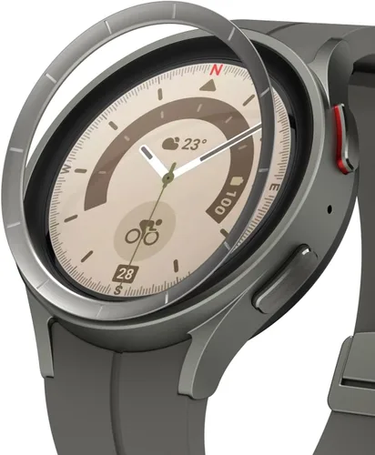 Ringke Estilo de bisel interior [elegante marco de acero inoxidable] compatible con Samsung Galaxy Watch 5 Pro, protector antiarañazos, accesorio de