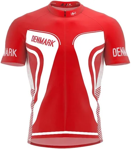 Vista 2 de Denmark - Maillot de ciclismo de manga corta con cremallera completa para hombre