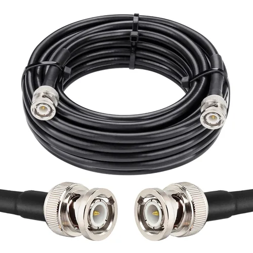 Vista 9 de MOOKEERF RG8X - Cable coaxial BNC macho a BNC macho de 1 pie, 2 piezas, 50 ohmios, pérdida ultra baja para antena, radio RF, módem, osciloscopio