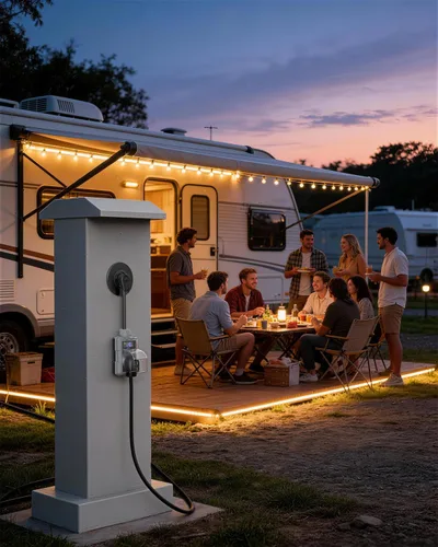 Vista 9 de Kohree Protector contra sobretensiones RV de 30 amperios, 14000 julios, protección contra sobretensiones de sobretensión, enchufe adaptador de RV