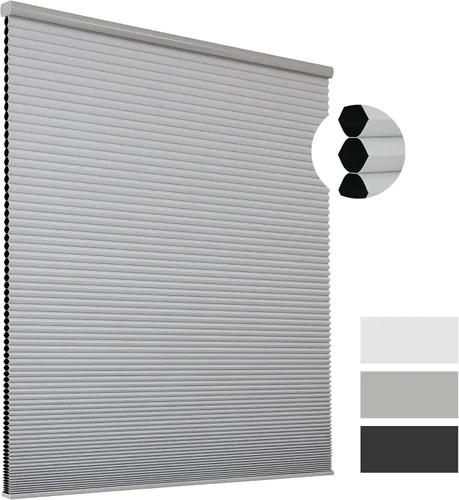 Vista 17 de Joydeco Persianas Celulares sin Cordón, Persianas Celulares Opacas para Ventanas Interiores, Persianas de Panal para Aislamiento Térmico y Reducción