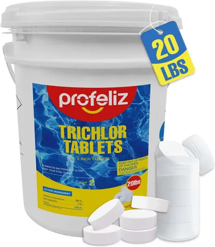 Vista 10 de PROFELIZ Tabletas de cloro de 3 pulgadas para piscinas, mata bacterias y detiene algas, disolución lenta, envueltas individualmente, tabletas
