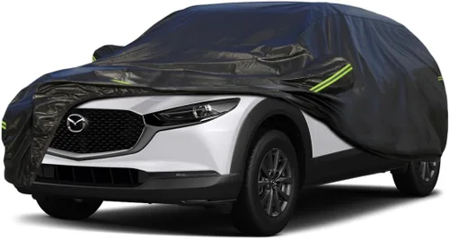 Vista 13 de KouKou Funda impermeable para automóvil SUV adecuada para BMW X1 de 2009 a 2025, 7 capas a prueba de viento para todo tipo de clima, cubierta