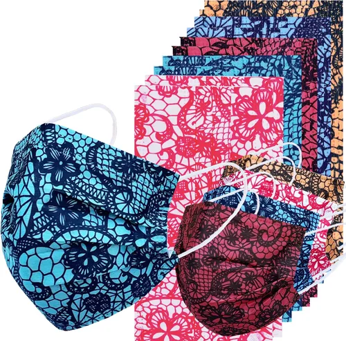 Vista 13 de Máscara de seguridad desechable de 3 capas de protección facial para adultos, 50 unidades (transición 2)