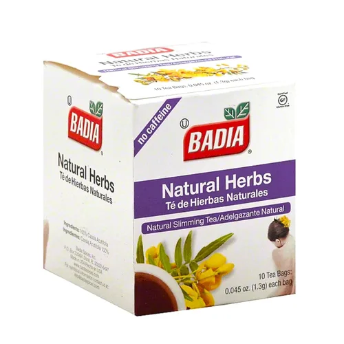 Badia Té de hierbas naturales, 10 bolsas de té - Mezcla de hierbas para preparar té caliente o helado