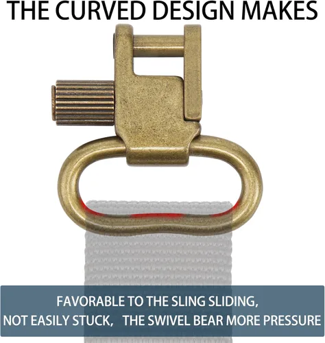 Vista 4 de VVAAGG Sling Swivel Mount 1 1.25 1.5 pulgadas dos puntos Sling fijación clips