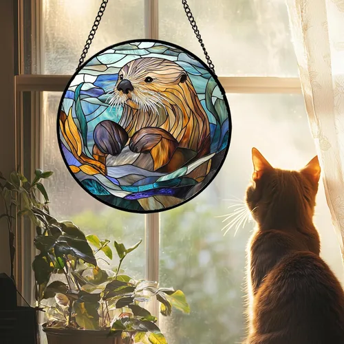 Vista 15 de Atrapasoles de Vidrio Manchado para Colgar en Ventanas, Elefante Colorido para Capturar el Sol para Puerta, Decoración del Hogar, Atrapasoles