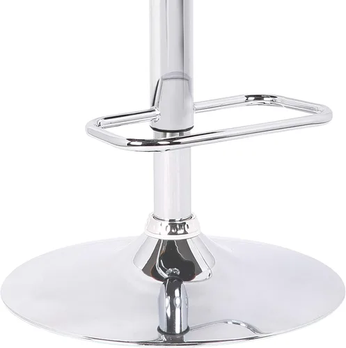 Vista 8 de Armen Living Adele - Taburete de bar moderno giratorio de altura ajustable de piel sintética gris y madera de nogal con base cromada para encimera