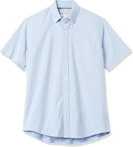 Vista 10 de Tienda Essentials Camisa oxford, ajuste regular, de manga corta, con bolsillo, para hombre