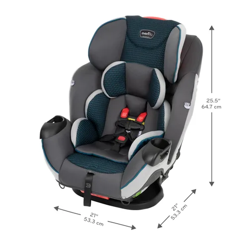 Vista 8 de Evenflo Symphony Sport - Asiento convertible todo en uno para automóvil (sombra de carbón)