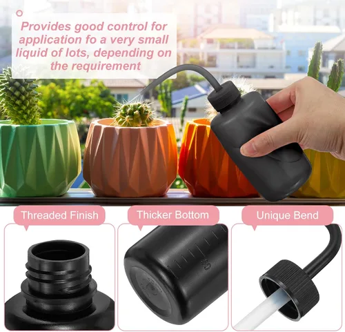 Vista 6 de PATIKIL 12 botellas de lavado, 5.1 fl oz, 5 onzas, botella de riego de plástico para suculentas, enjuague de tatuajes, extensiones de pestañas