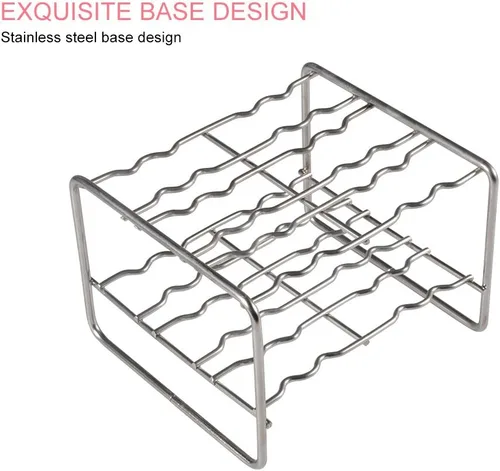 Vista 5 de Moldes de paletas de metal, 6 moldes de cabeza redonda de acero inoxidable para paletas de hielo con soporte, fácil de desmoldar, reutilizable