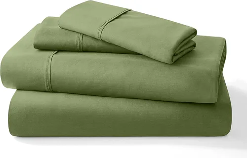 Vista 19 de Juego de sábanas puro de 100% algodón orgánico certificado de 1000 hilos, juego de ropa de cama de 4 piezas, bolsillo extra profundo de 24 pulgadas