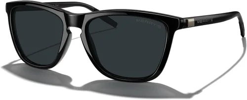MERRY'S Gafas de sol polarizadas unisex para mujeres y hombres, estilo retro clásico, patas de aluminio