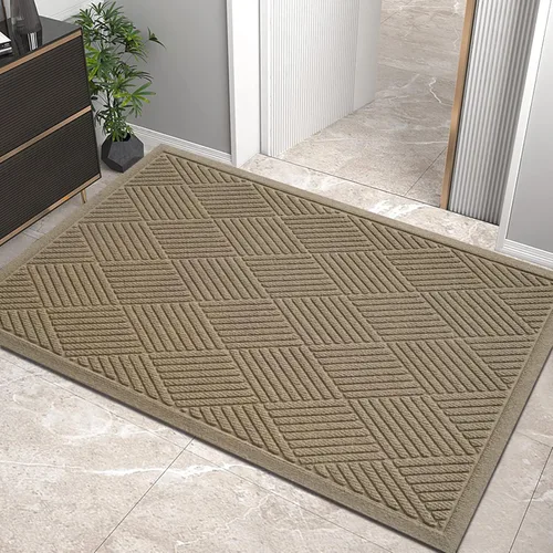 Vista 18 de HIYARD Alfombra resistente para puerta delantera, tapetes absorbentes para barro y suciedad, resistentes a manchas y decoloración, con respaldo