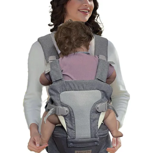 Vista 3 de Correa de bebé multifuncional y ligera para papá y mamá, taburete de cintura, adecuado para lactancia, correa frontal de canguro, recién nacido a